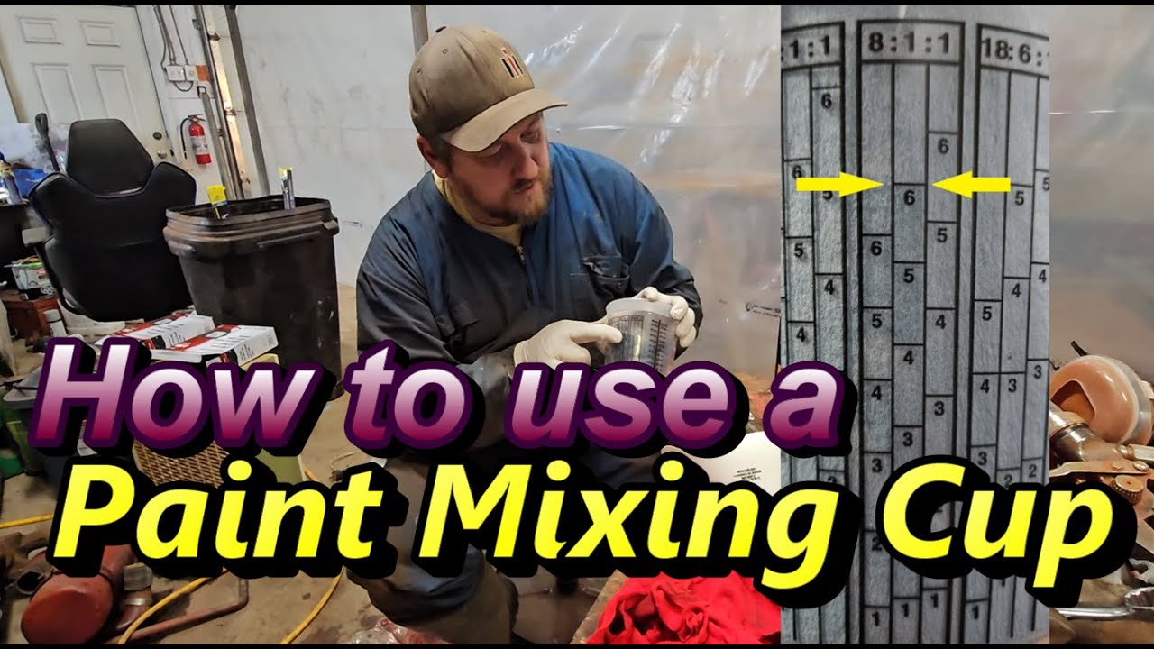 Too many lines??  How to use a paint mixing cup!