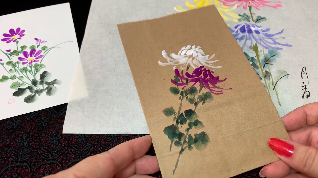 一筆画 簡単に描ける菊 Chrysanthemum ほのぼの一筆画 75 Youtube