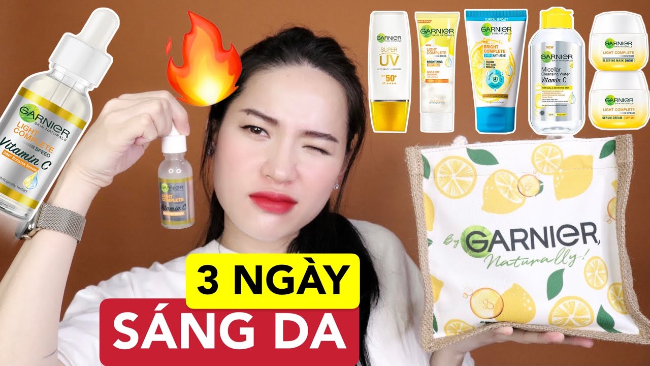 ????Review???? BỘ VITAMIN C GARNIER | BẬT TÔNG SÁNG DA SAU 3 NGÀY????⁉️ BỚT ẢO ????