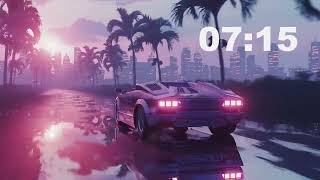 15-Minute Timer 🏎️ | Sports Car in a Beach City | Ambient Chill Vibes