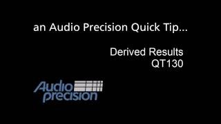 QT130 - Derived Results