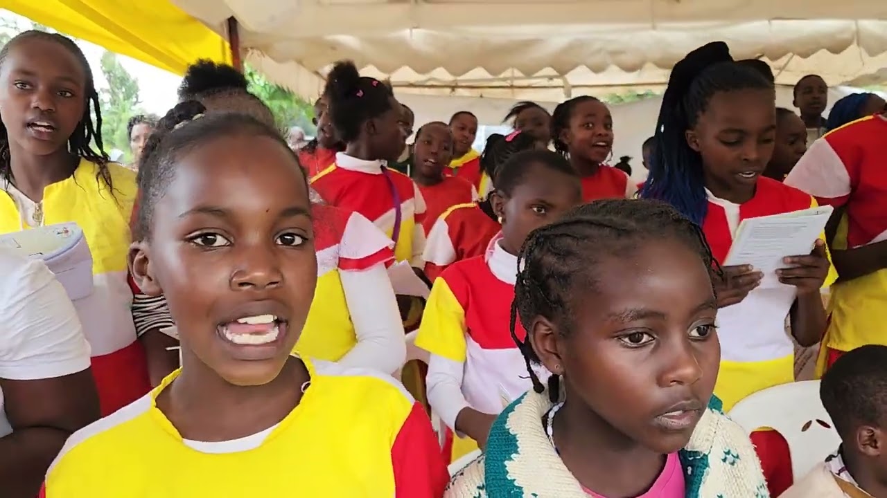 PMC young pianist LUCY in action during Mass in a song "Ni heri zaidi kutoa" on 30th November 2024