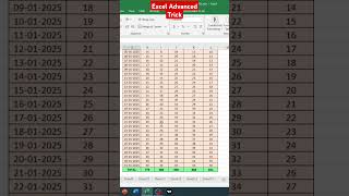#excel #exceltipsandtricks #shorts Excel Advanced Tricks