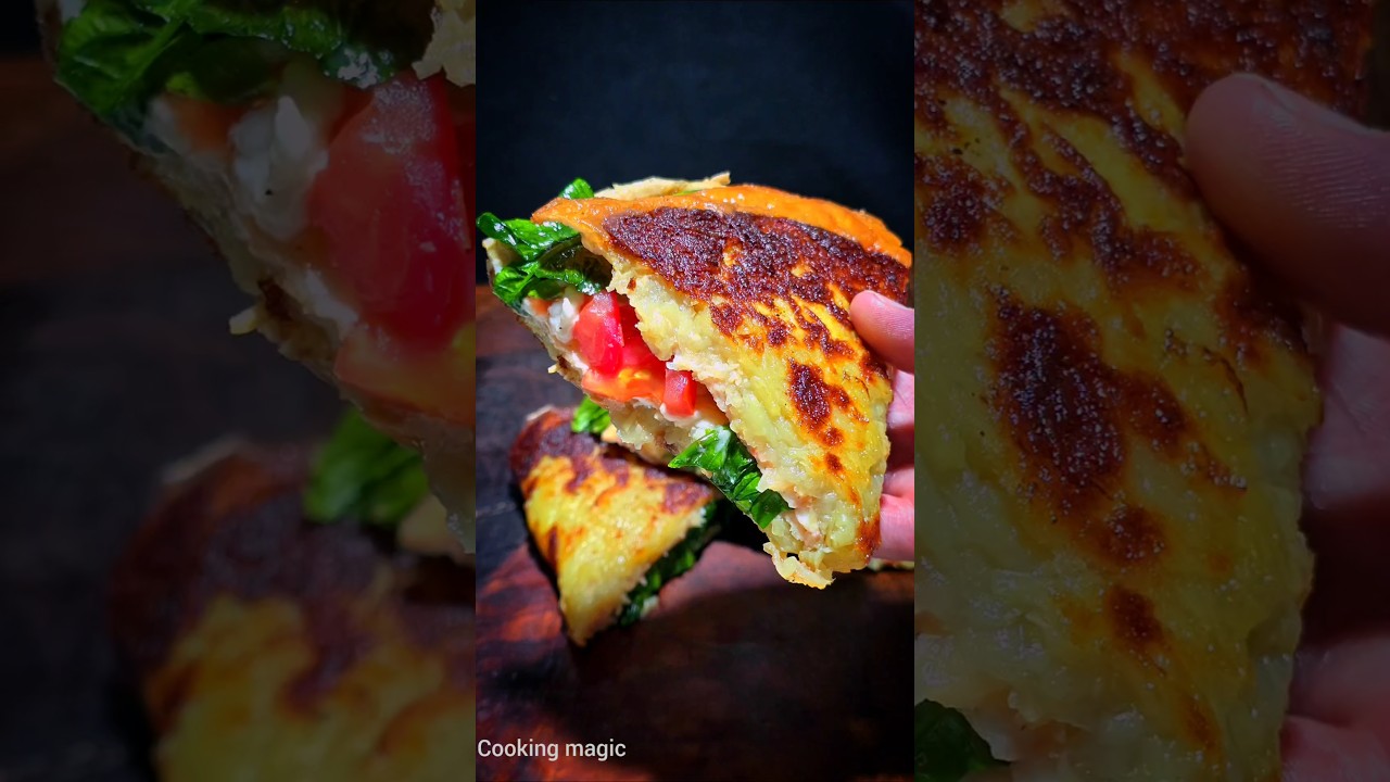 Crispy Potato Egg Wrap with Cheese🥔🧀🥚