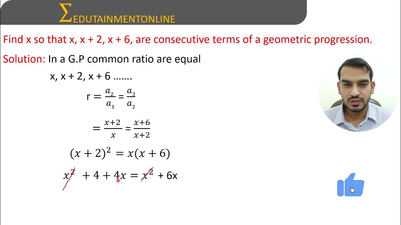 Find x so that x x 2 x 6 are consecutive terms of a geometric