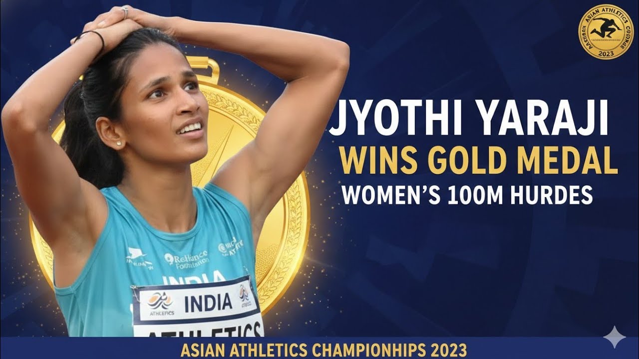 Jyothi Yarraji GOLD Medal | Women’s 100m Hurdles | Asian Athletics 2023