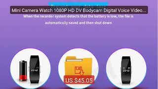 Mini Camera Watch 1080P HD DV Bodycam Digital Voice Video Body... — Best Buy 2026 | Great Quality!