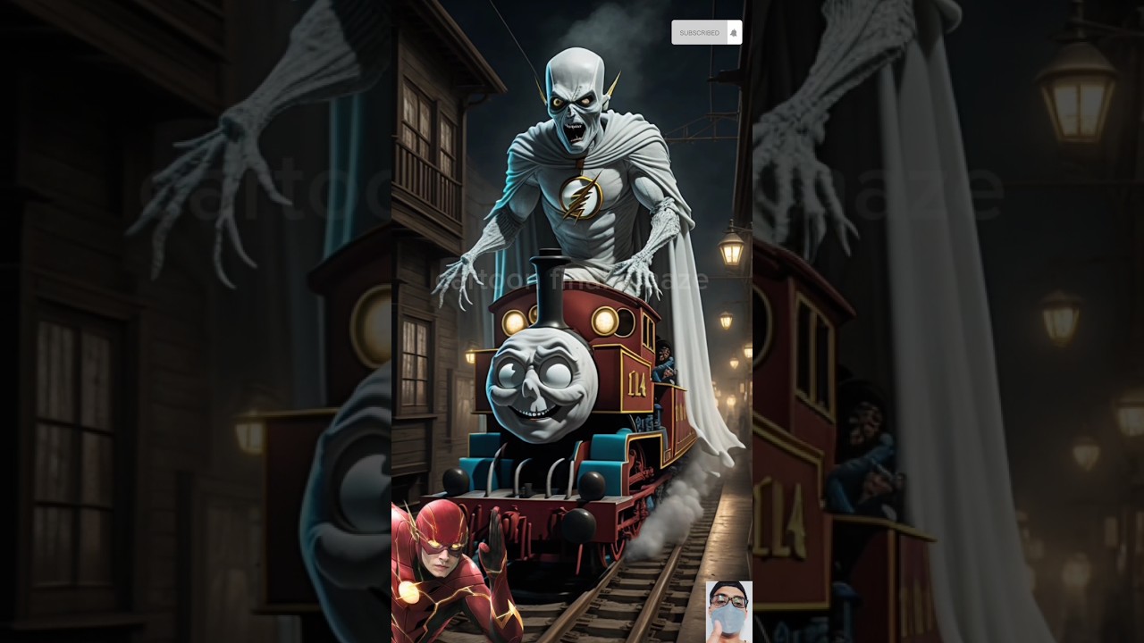 The Ghost Marvel Superheroes Drive The Thomas Ghost Train pt.2 ⭐All Characters 