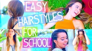 5 Insanely Easy Back To School Hairstyles! + Outfits!, #Backtoschool