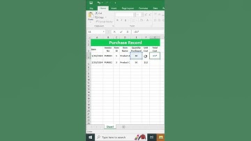 How to Create a Purchase Record in Excel | Simple Guide #PurchaseRecord #ExpenseTracking #Excel