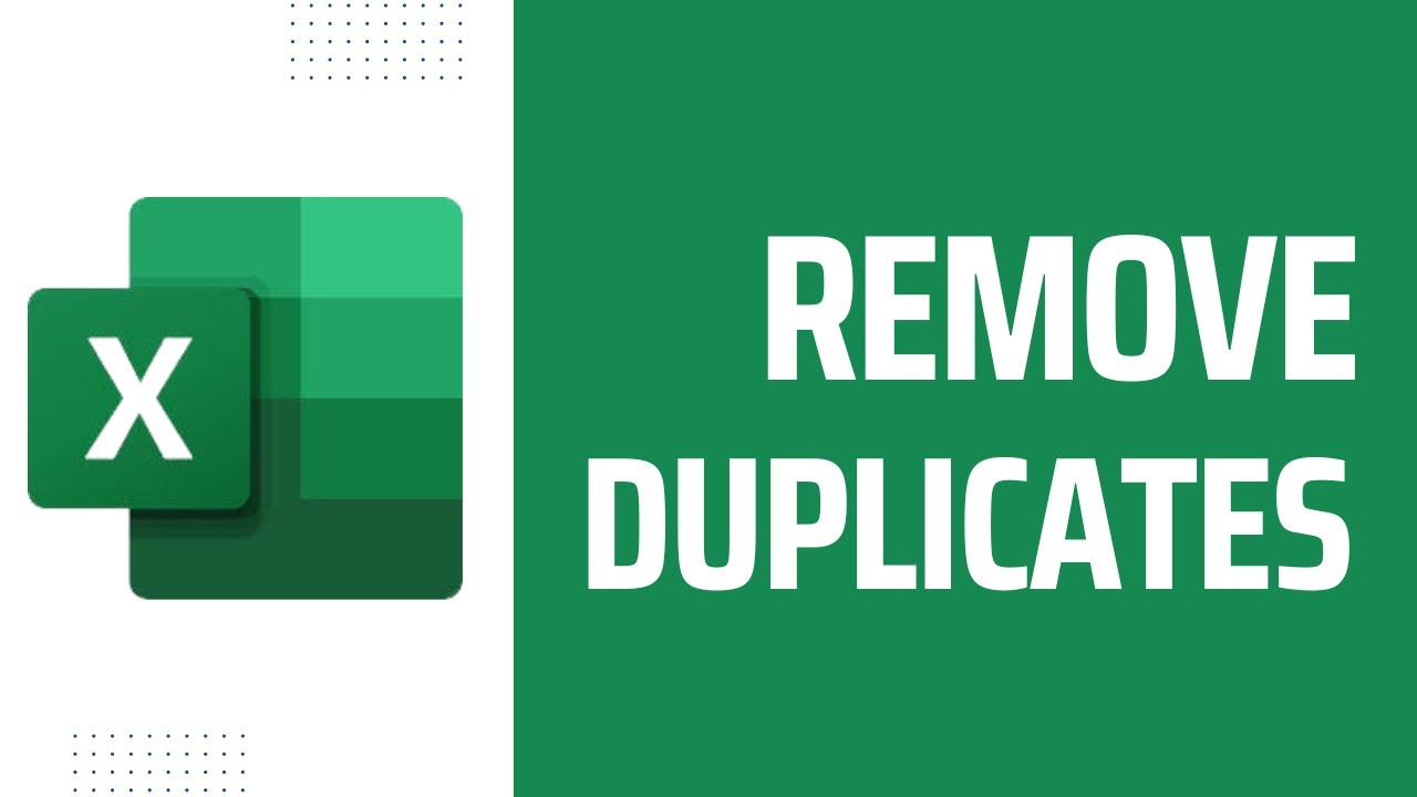 How To Remove Duplicates In Excel - YouTube