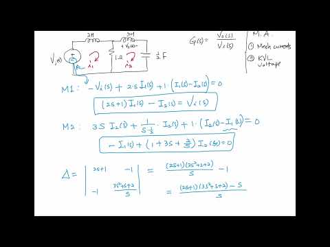 2.4 Electrical Network Transfer Functions (Ex. 1) Mesh - Control Systems