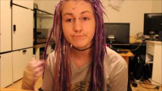 DYING MY DREADS PURPLE