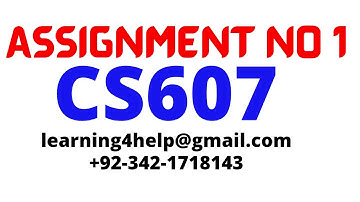 cs607 assignment 1 solution spring 2022 cs607 assignment 1 2022 cs607 assignment1 sol