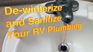 Dewinterize and Sanitize RV Plumbing How To DIY