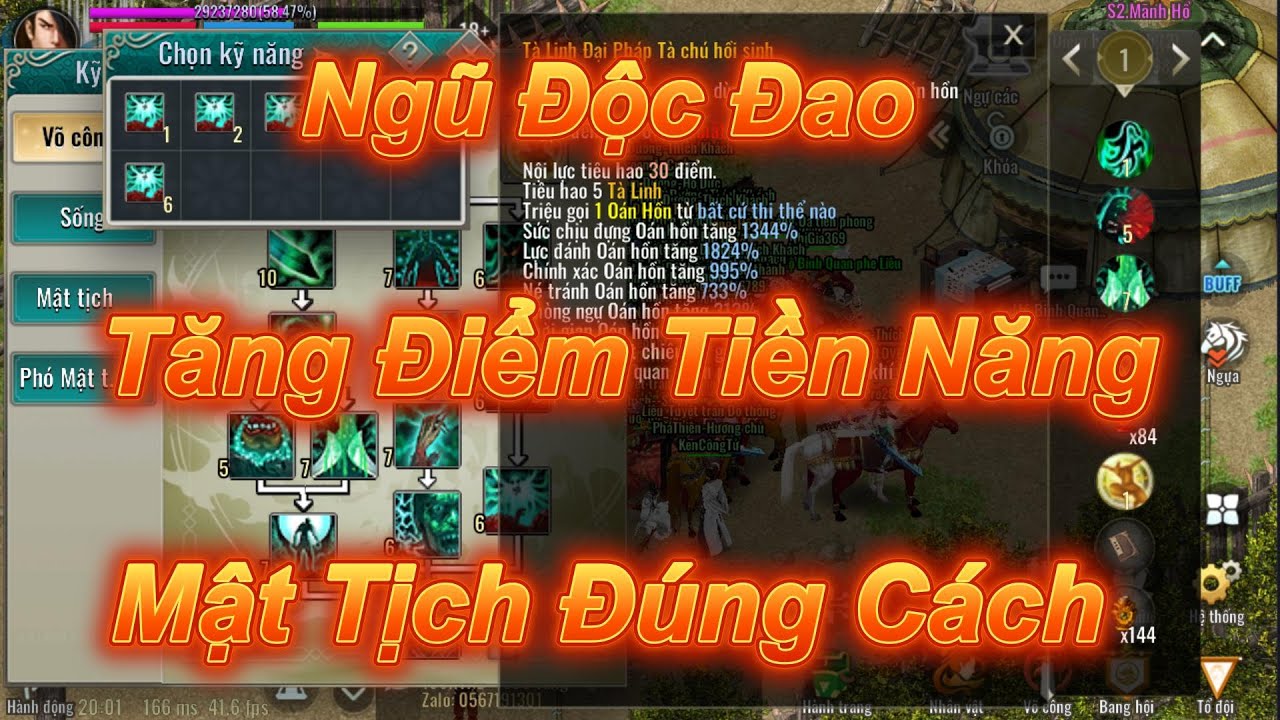 Hưỡng Dẫn Tăng Điểm Tiềm Năng Và Mật Tịch Yếu Quyết Ngũ Độc Trong Kiếm ...