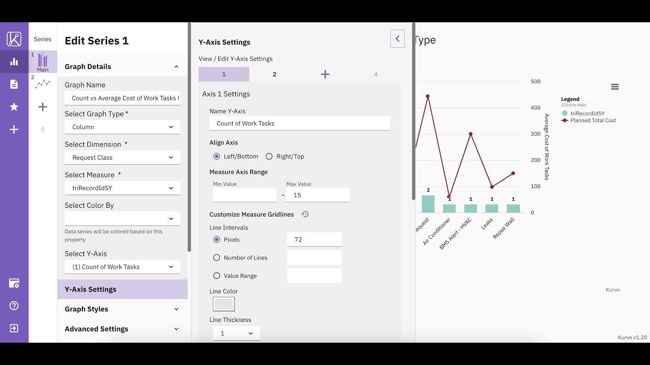Kurve Core: How-To Customize the Y-Axis Settings in a Combo Chart v1.20 ...