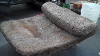 Anastasi Stone Metate Metate Viejo de los Indios Antiquos MP4