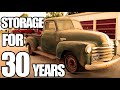 found a 1949 5 window Chevy 3100 truck in a storage shed