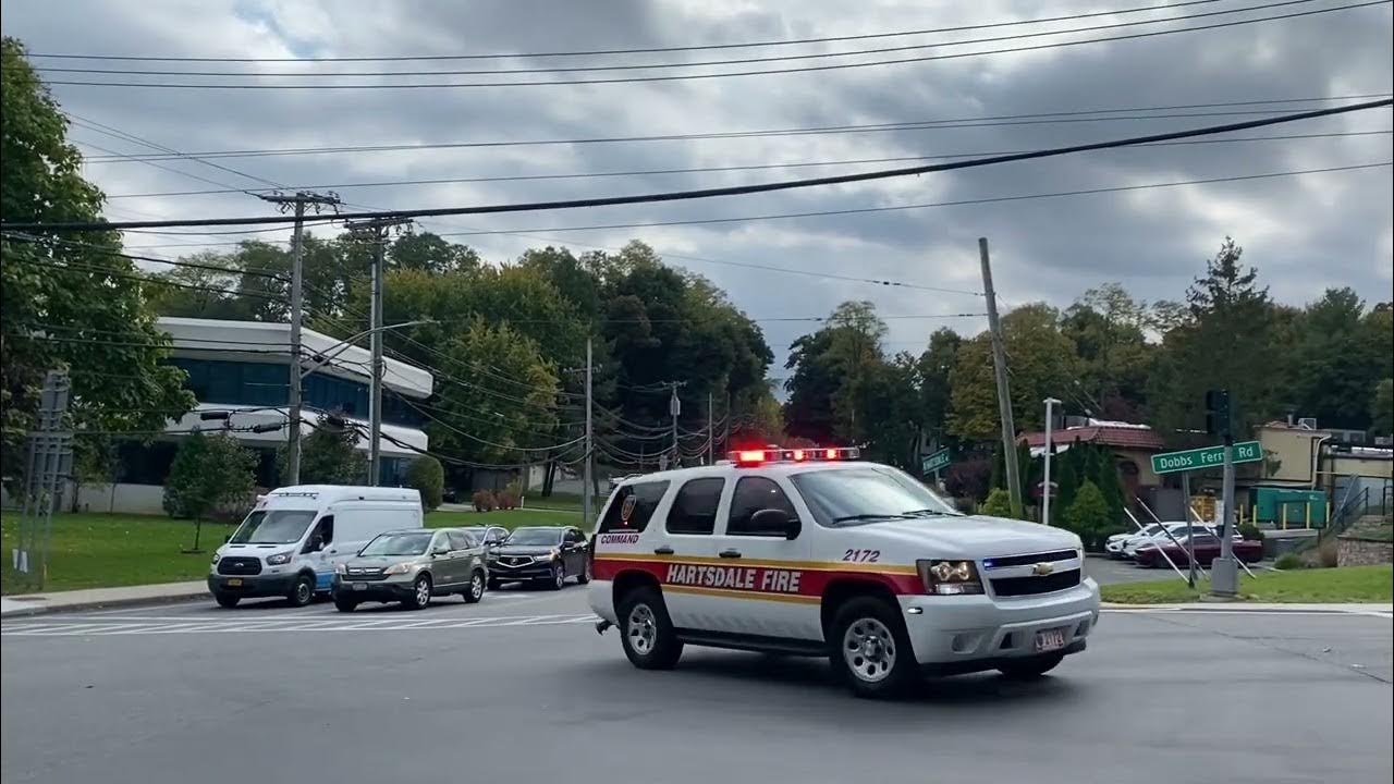 Hartsdale Fire car 2172, and E169 responding to 715 Dobbs Ferry Road