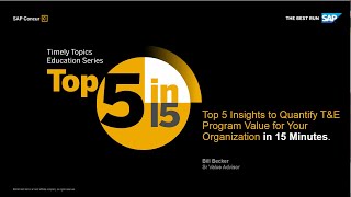 Top 5 Insights to Quantify T&E Program Value for Your Organization in 15 Minutes