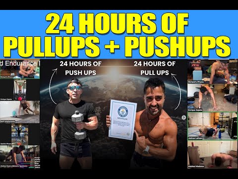 Part 1: 24 HR of PUSHUPS and PULLUPS - cohosted with Guinness Record Holder ⁨ @Enrique-zapata