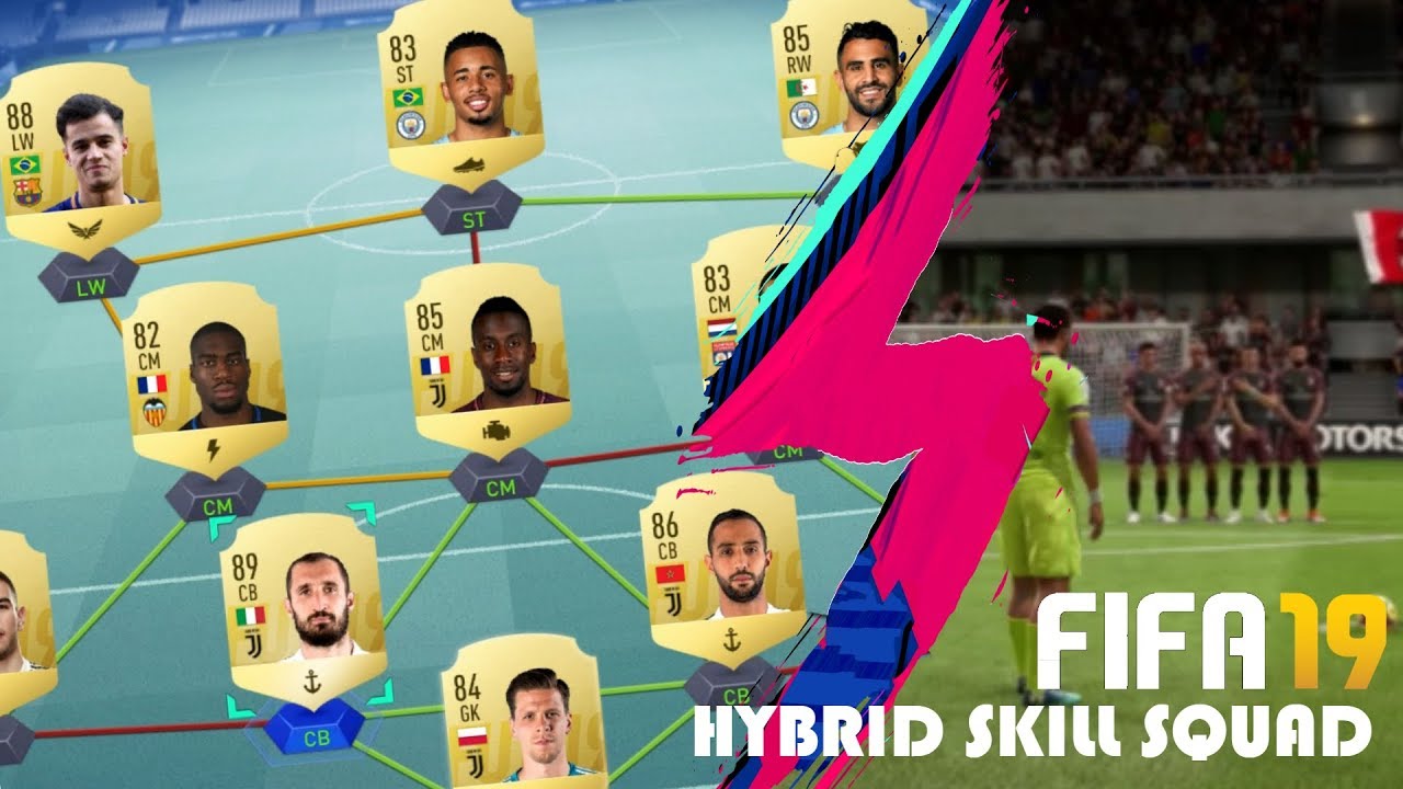FIFA 19 - HYBRID SKILL SQUAD BUILDER (ft. Coutiniho, Jesus and Mahrez)