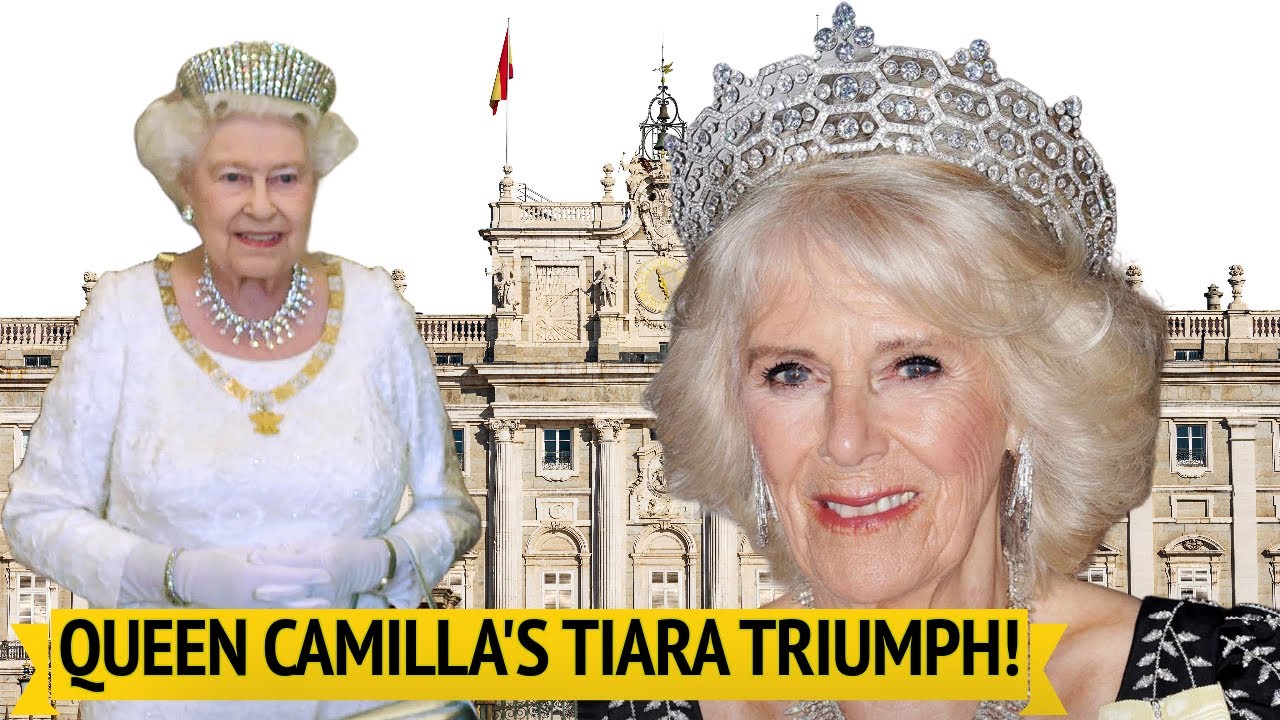 Queen Camilla Sparkles Bright: Royal Debut in Queen Elizabeth II's Tiara Leaves Fans in Awe!