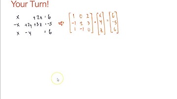 6-4 Multiplicative Inverses and Matrix Equations and 5-3 Systems of Equations in 3 Variables