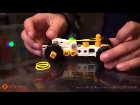 STEMFIE Rubber-band-driven car
