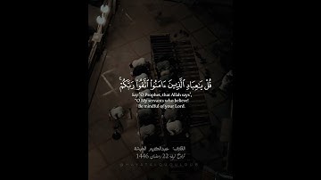 أمّن هو قانت آناء الليل ساجدا || سورة الزمر || تراويح ليلة ٢٢ رمضان ١٤٤٦ || القارئ عبدالكريم الطبشة