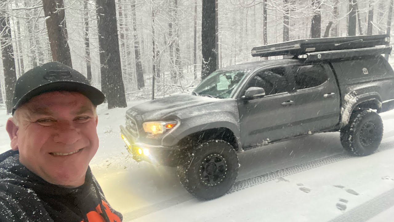 On Cliff Edge in a Sierra Blizzard