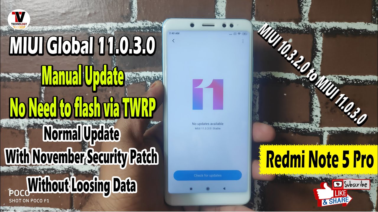 [OFFICIAL] Install MIUI 11 Stable Update on Redmi Note 5 Pro Manual ...