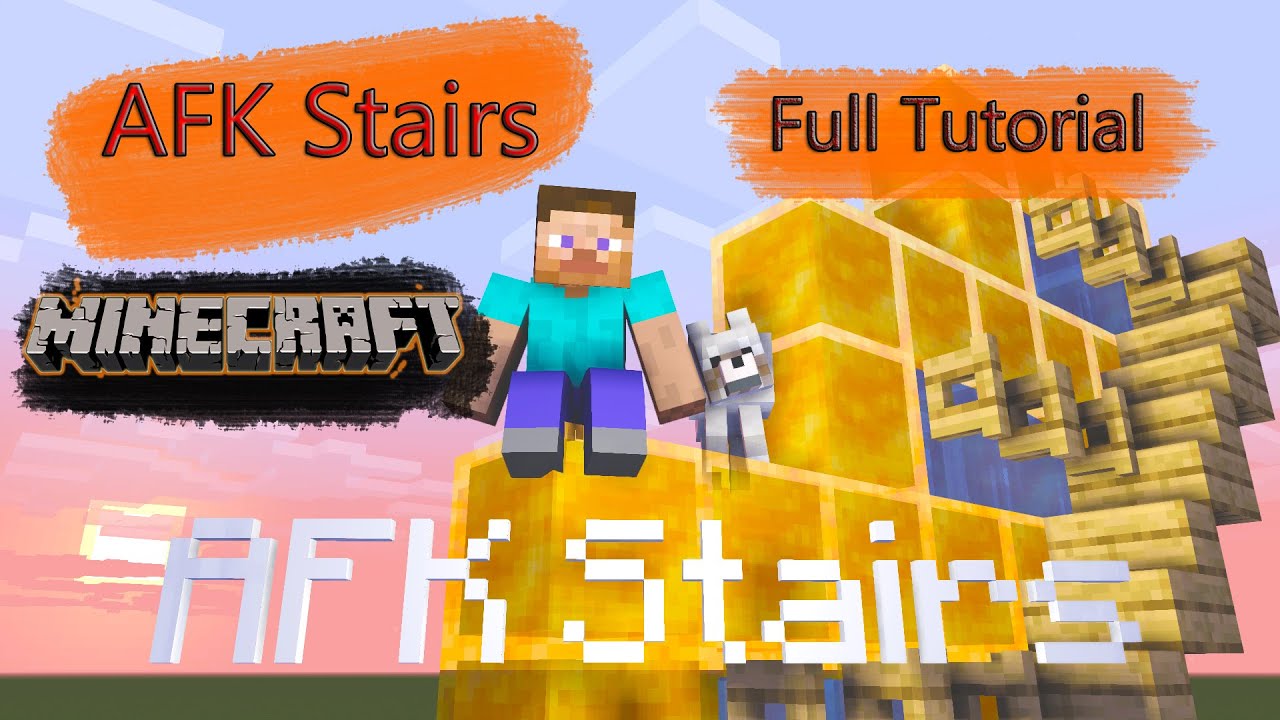 How to make AFK stairs in Minecraft No command block | Escalator in Minecraft|Mr.AKA47