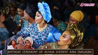 SEE HOW ISEGUN JOHNSON THRILL ALHAJA SHERIFAT AINA EMILAGBA AND HER GUESTS AT HER BIRTHDAY PARTY 