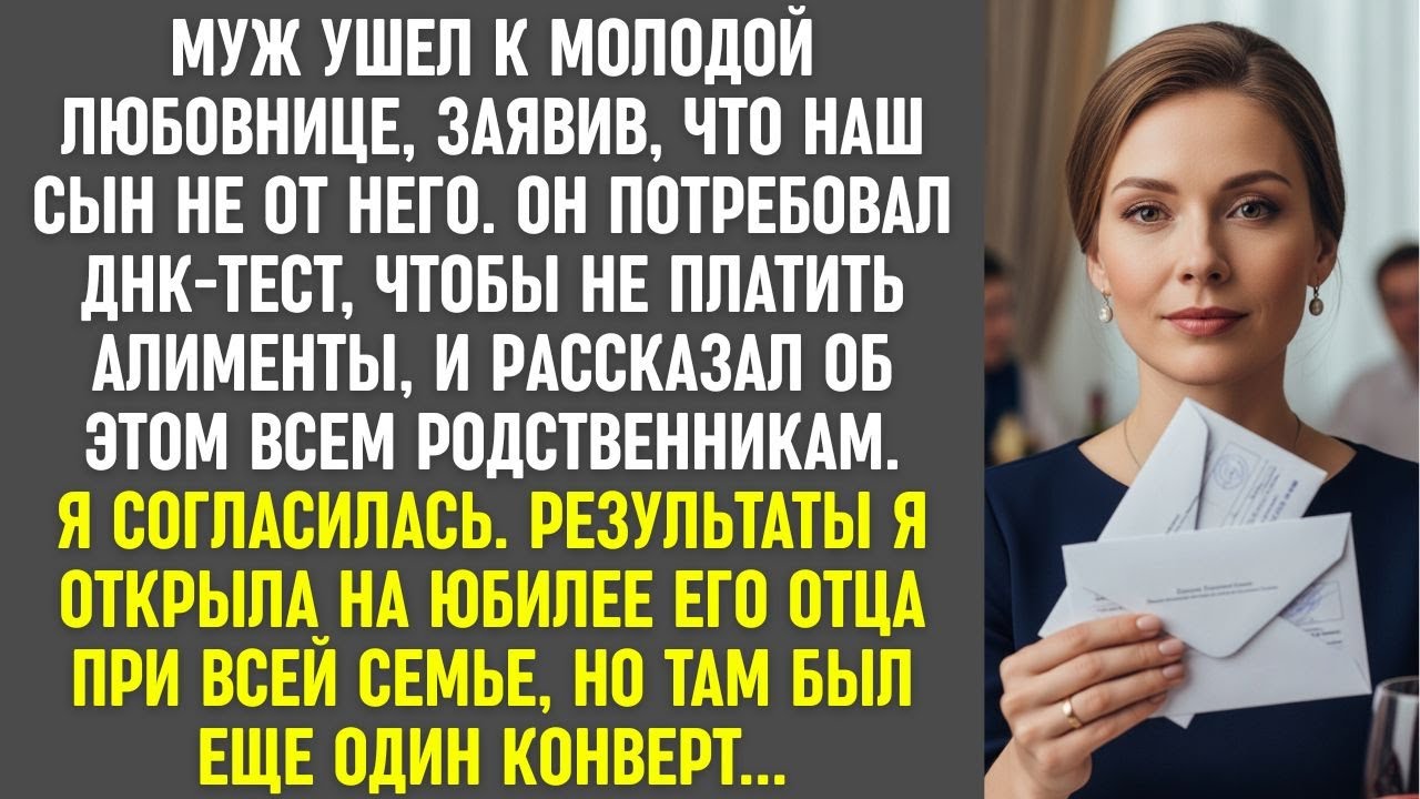 Муж ушел, требуя ДНК-тест. Я вскрыла результаты на юбилее его отца. Но там был и второй конверт.