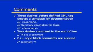C# From A to Z - Lesson 1: Comments
