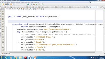 JDBC Connectivity Using Servlet MySql