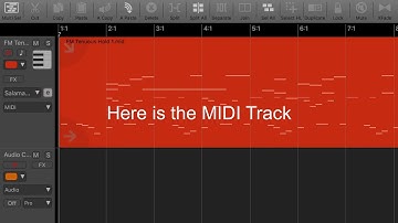 Auria Pro - Record MIDI Track output to Audio Track