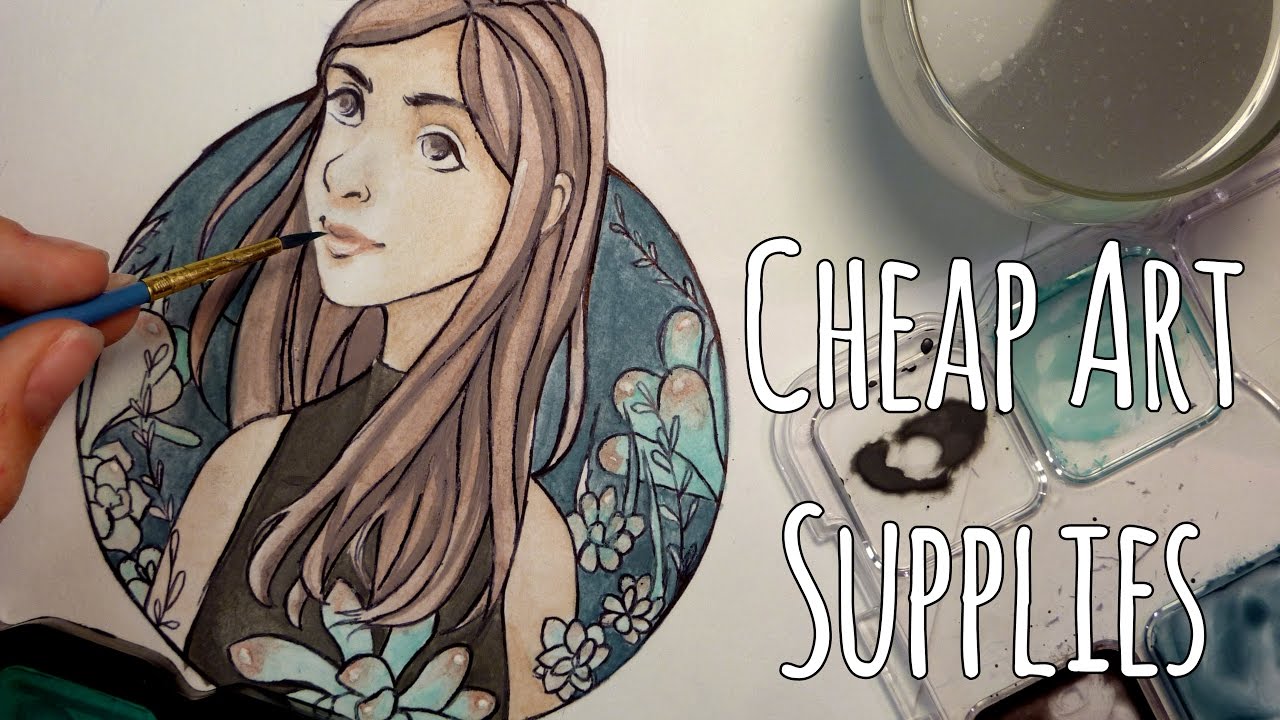 Cheap Art Supplies CHALLENGE YouTube