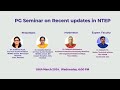 Pg seminar on recent updates in ntep