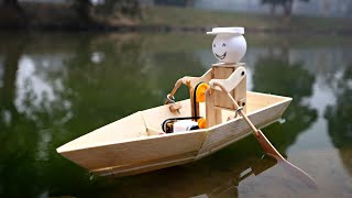 Making an Amazing Mini Robot Boat with ice cream sticks and DC Motor | Popsicle Stick Craft Ideas