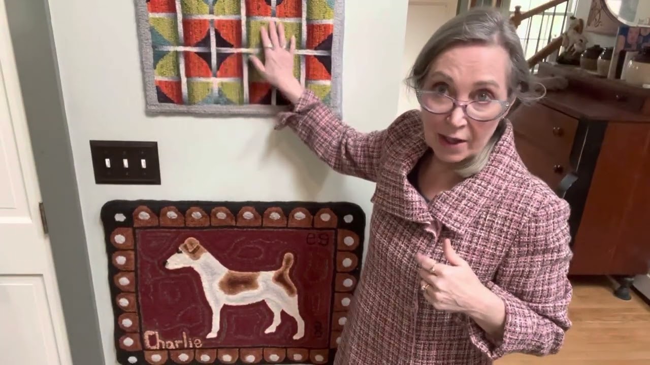 How to hang a hooked rug