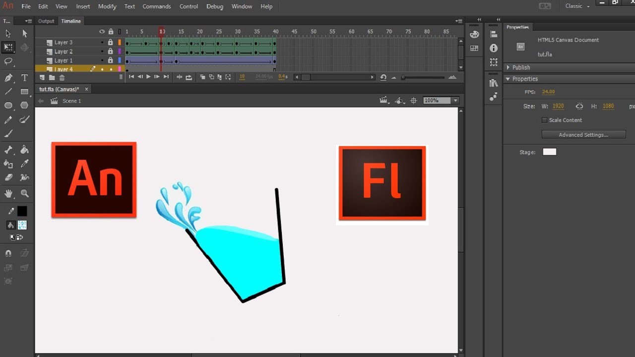 How to use Shape Tween 2D  Animation tutorial YouTube