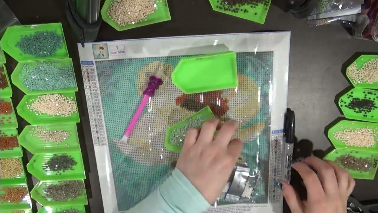 Dollarama Flower Canvas Diamond Painting Kit Up YouTube