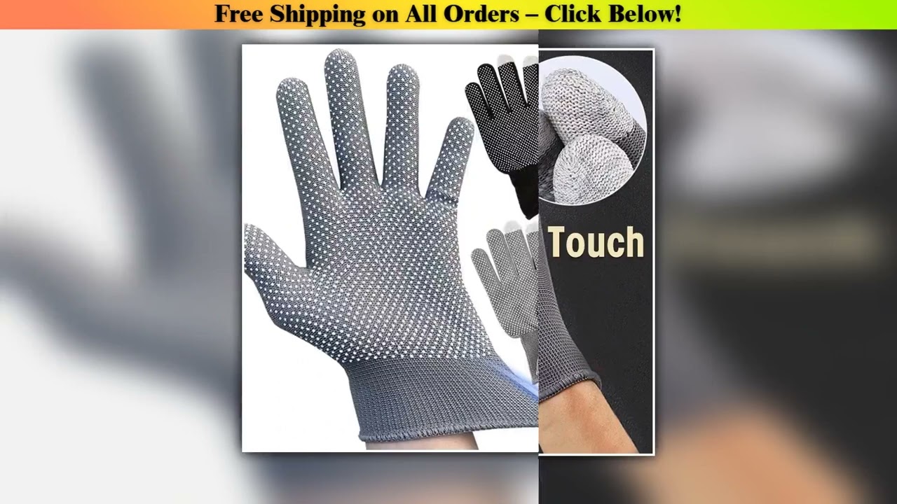 4PCS Anti-slip Wear Resistant Nylon Full Finger Gloves Garden Work Gloves For Women Men Anti-UV