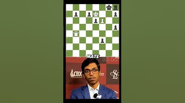 Praggnanandhaa solves a mate-in-two position without even looking at the board
