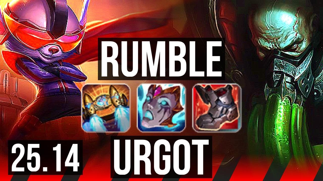 RUMBLE vs URGOT (TOP) | 7 solo kills | EUW Master | 25.14