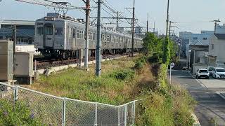 南海高野線大和川橋　6000系(6001f+6907f)各停なんば行通過