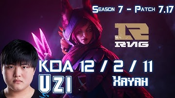 RNG Uzi XAYAH vs TWITCH ADC - Patch 7.17 KR Ranked